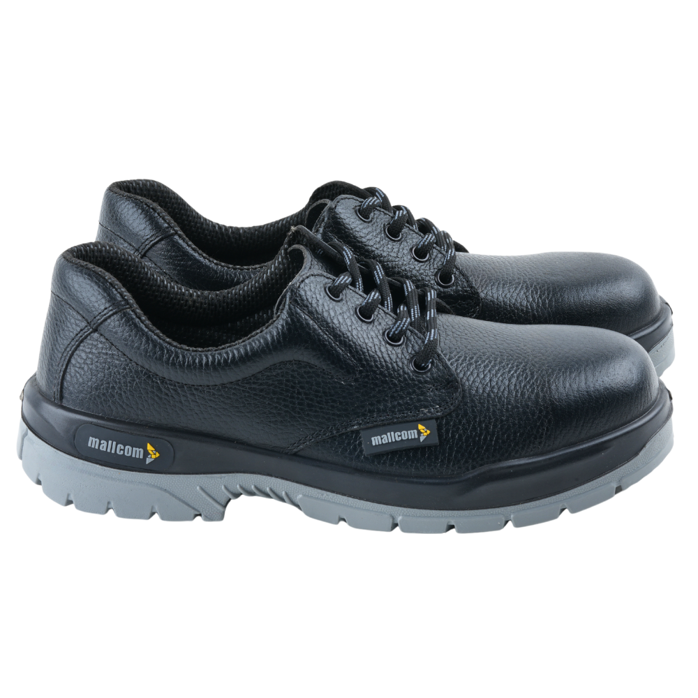 COUGAR EN ISO Certified Steel Toe Safety Shoes I Slip & Oil Resistant Double Density PU Sole I Antistatic Leather Work Shoes