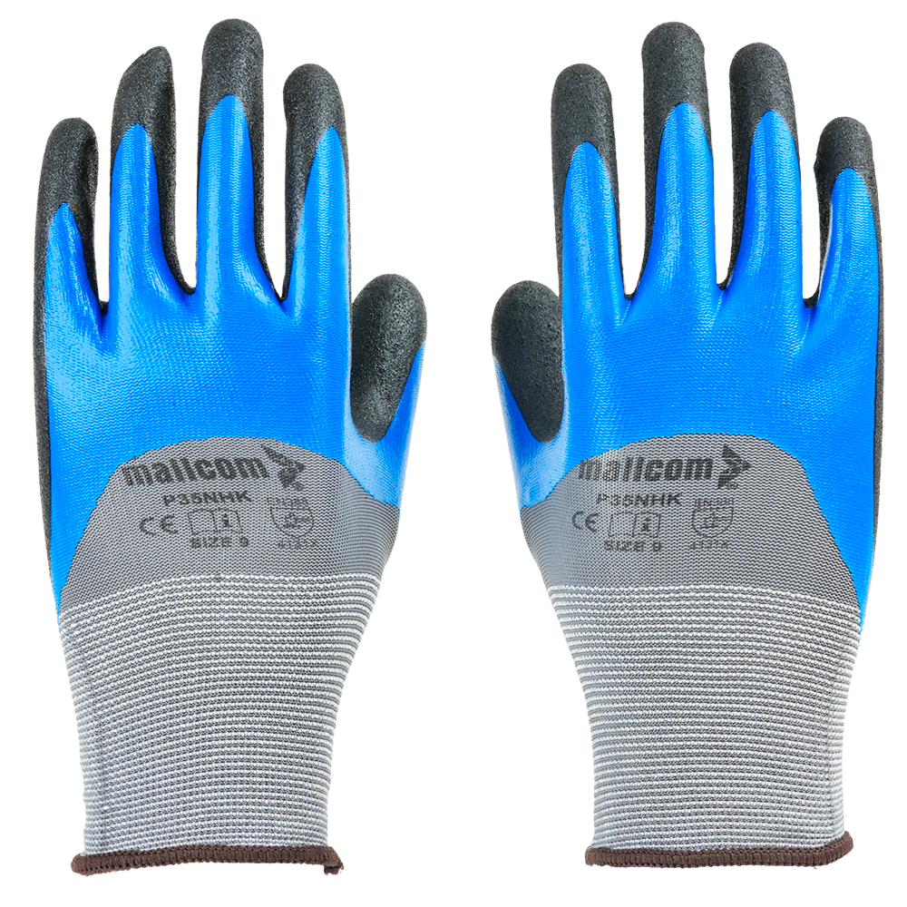 P35NHK Dual Nitrile Coated Safety Gloves Pack of 12 | Sandy Grip | Abrasion Resistant