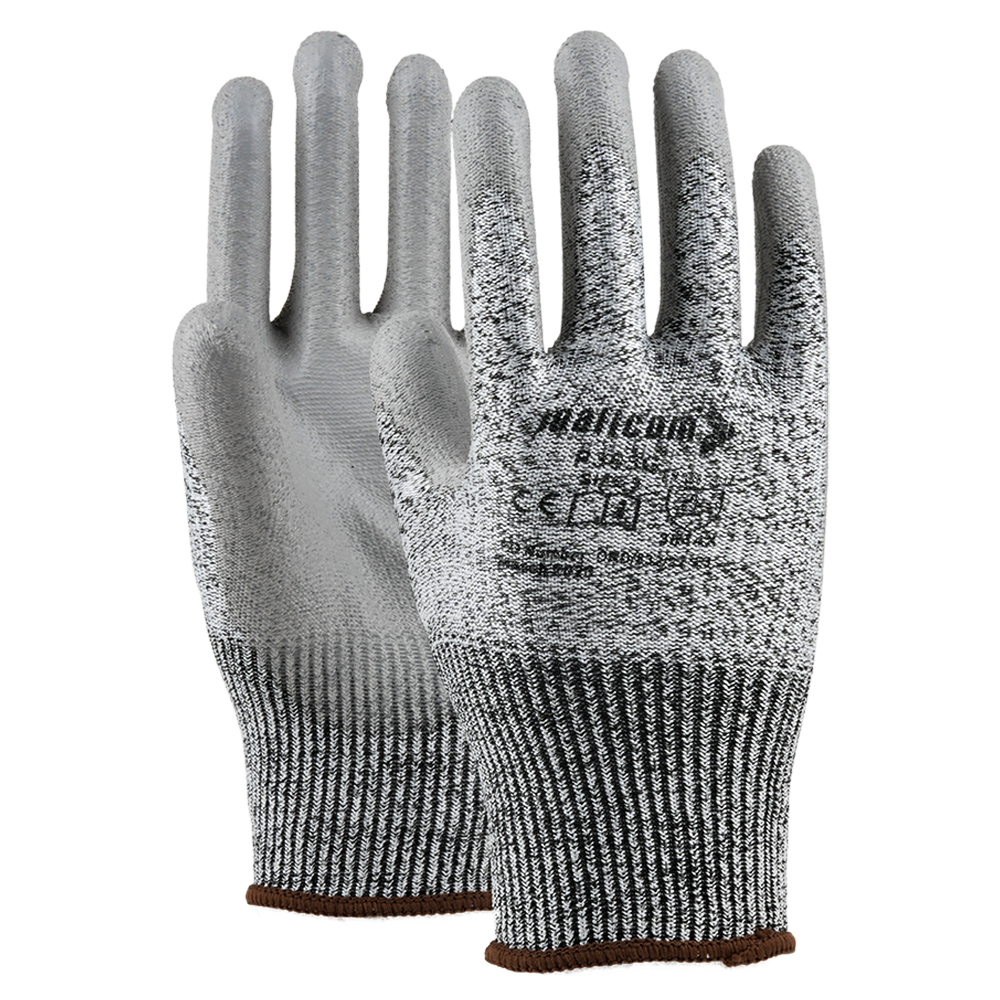 P363G Cut Resistant Safety Gloves I EN388 Certified I Pack of 2 I PU Palm Coated Gloves