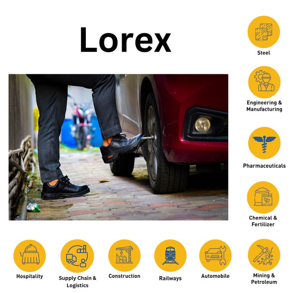 Mallcom Tiger Lorex S1 EN ISO 20345 Certified low Ankle Safety Shoes | Steel Toe PU Sole I Anti-Slip Industrial Work Shoes