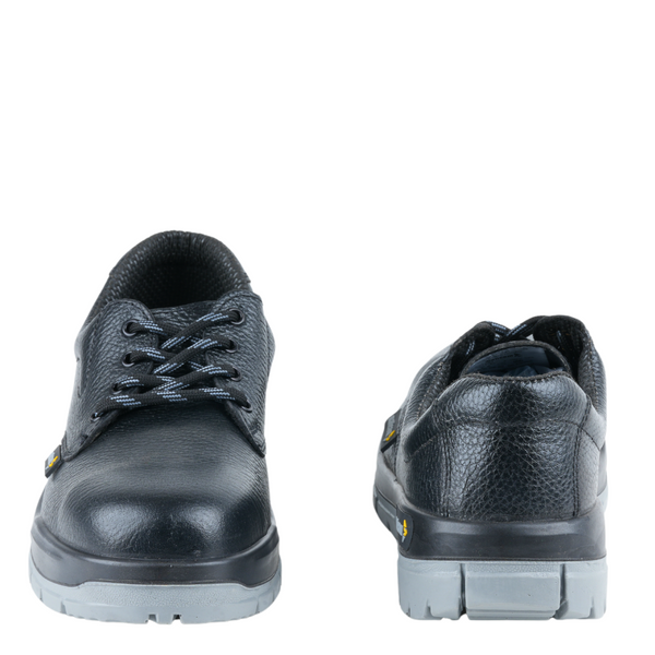 COUGAR EN ISO Certified Steel Toe Safety Shoes I Slip & Oil Resistant Double Density PU Sole I Antistatic Leather Work Shoes