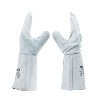 F234 Leather Welding Gloves Pack of 1 I Heat Resistant Safety Gloves Spark & Flame Protection I Industrial Welding Use