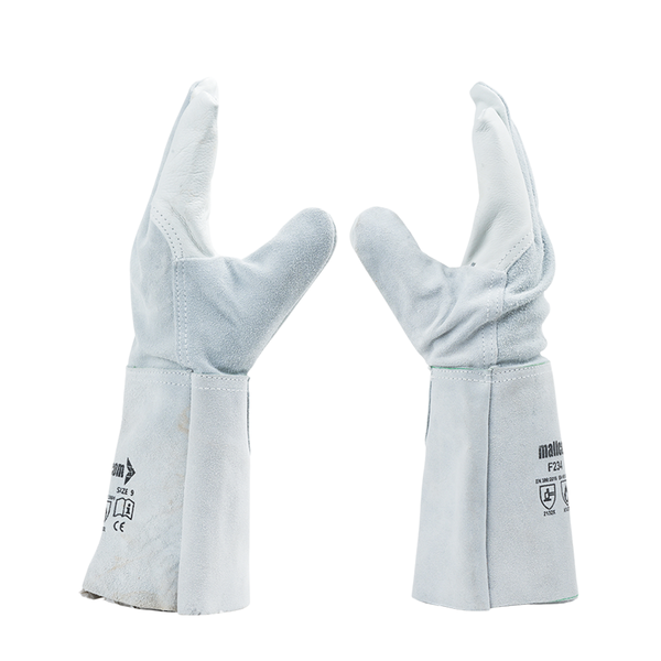 F234 Leather Welding Gloves Pack of 1 I Heat Resistant Safety Gloves Spark & Flame Protection I Industrial Welding Use