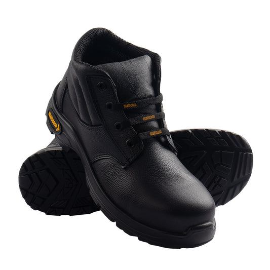 Mallcom Docker S1 EN ISO 20345 Certified low Ankle Safety Shoes | Steel Toe PU Sole I Anti-Static Industrial Work Shoes