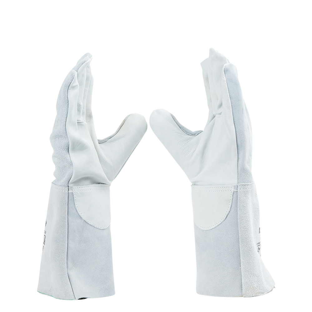 Mallcom F234 Leather Welding Gloves Pack of 4 I Heat Resistant Safety Gloves Spark & Flame Protection I Industrial Welding Use (Copy)