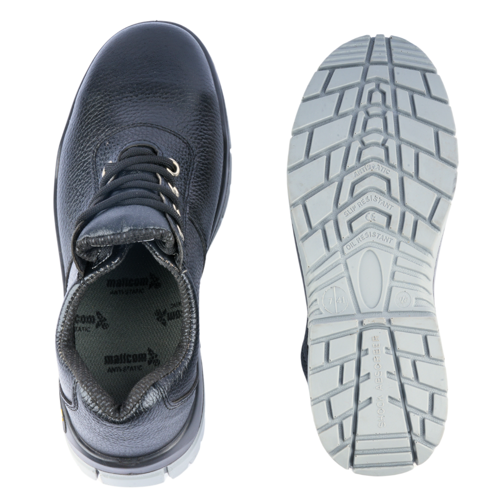 PAMPAS S1 BG DD Safety Shoes I EN ISO Certified I Steel Toe Protection I Barton Grain Leather I Double Density PU Sole