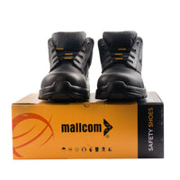 Mallcom Docker S1 EN ISO 20345 Certified low Ankle Safety Shoes | Steel Toe PU Sole I Anti-Static Industrial Work Shoes