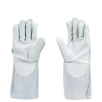 Mallcom F234 Leather Welding Gloves Pack of 4 I Heat Resistant Safety Gloves Spark & Flame Protection I Industrial Welding Use (Copy)