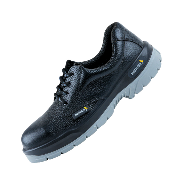 COUGAR EN ISO Certified Steel Toe Safety Shoes I Slip & Oil Resistant Double Density PU Sole I Antistatic Leather Work Shoes