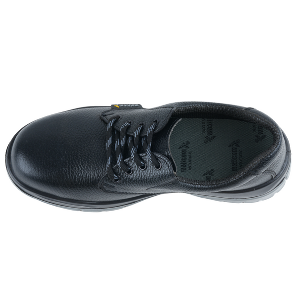 COUGAR EN ISO Certified Steel Toe Safety Shoes I Slip & Oil Resistant Double Density PU Sole I Antistatic Leather Work Shoes