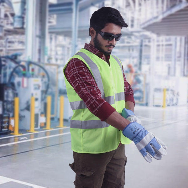 jacket with built in goggles Hi-Vis Safety Jacket, Gloves & Goggles