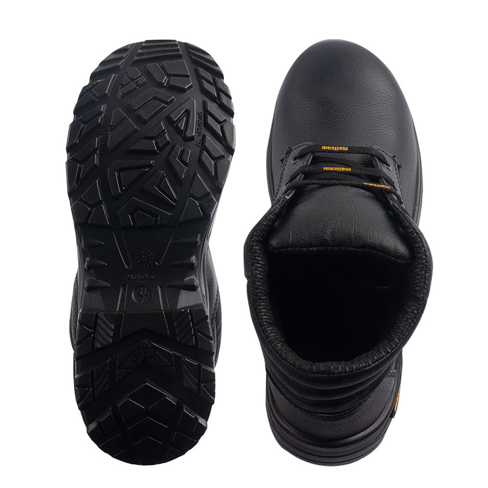 Docker S1 EN ISO 20345 Certified High Ankle Safety Shoes | Steel Toe PU Sole I Anti-Static Industrial Work Shoes