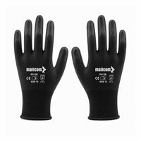 P513B PU Coated Safety Gloves Pack of 12 I Smooth Finish Grip I Lightweight Polyester Work Gloves