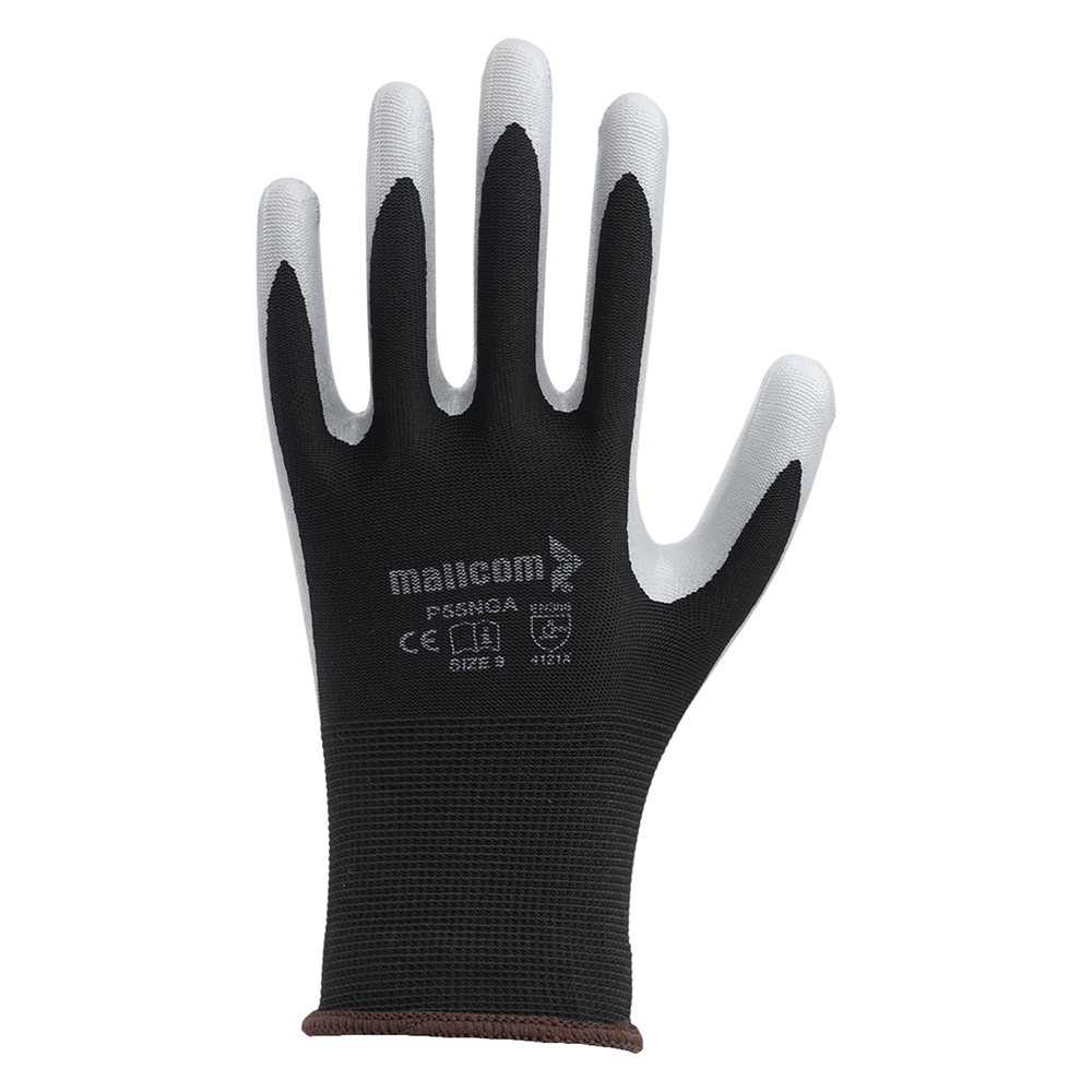 P55NGA Nitrile Coated Safety Gloves Pack of 12 I Oil Abrasion Resistant I Industrial Grip Gloves