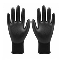 P513B PU Coated Safety Gloves Pack of 12 I Smooth Finish Grip I Lightweight Polyester Work Gloves