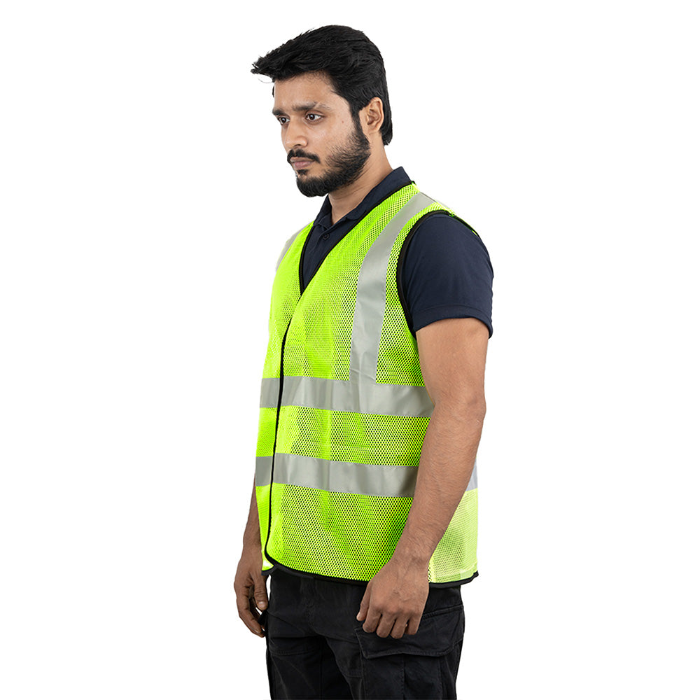 PROCLO 61 Reflective Safety Vest I 120 GSM Polyester I Construction Traffic Use