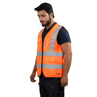 PROCLO 31 High Visibility Reflective Safety Jacket I Polyester Workwear Vest I Industrial Use