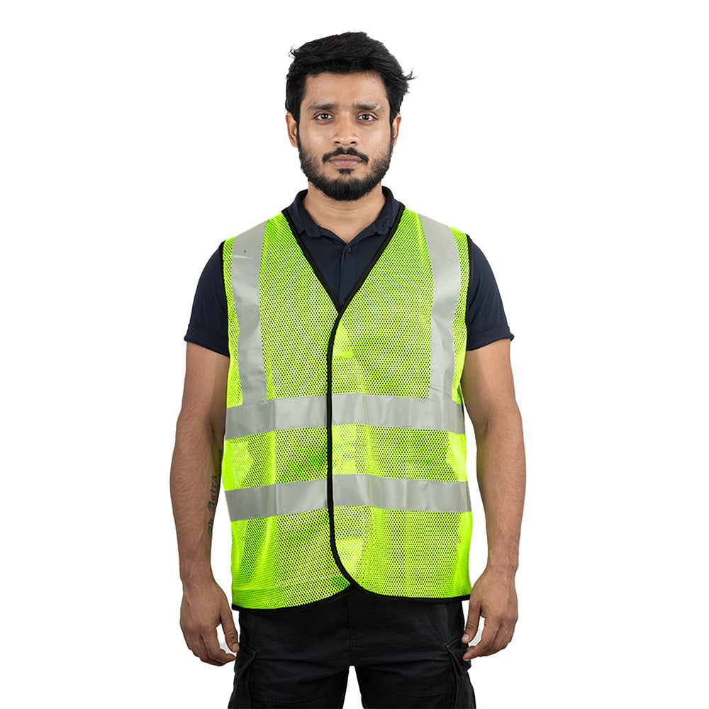 PROCLO 61 Reflective Safety Vest I 120 GSM Polyester I Construction Traffic Use
