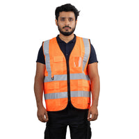 PROCLO 31 High Visibility Reflective Safety Jacket I Polyester Workwear Vest I Industrial Use