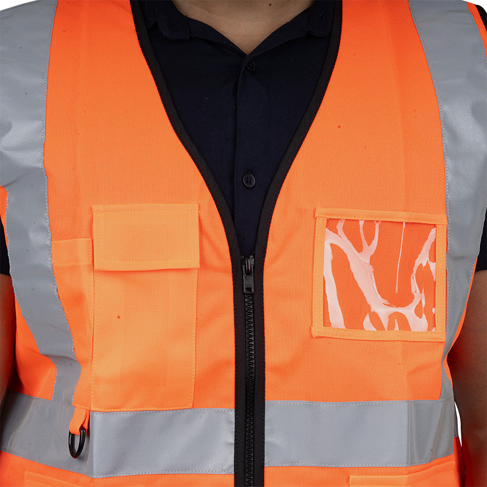 PROCLO 31 High Visibility Reflective Safety Jacket I Polyester Workwear Vest I Industrial Use