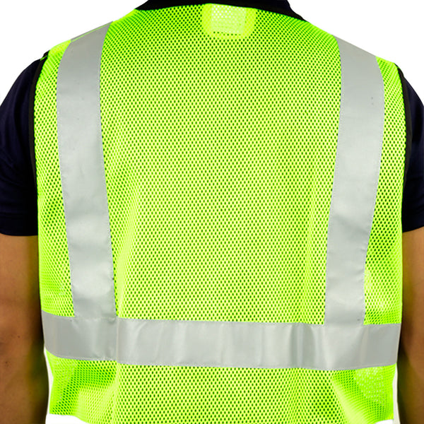 PROCLO 61 Reflective Safety Vest I 120 GSM Polyester I Construction Traffic Use