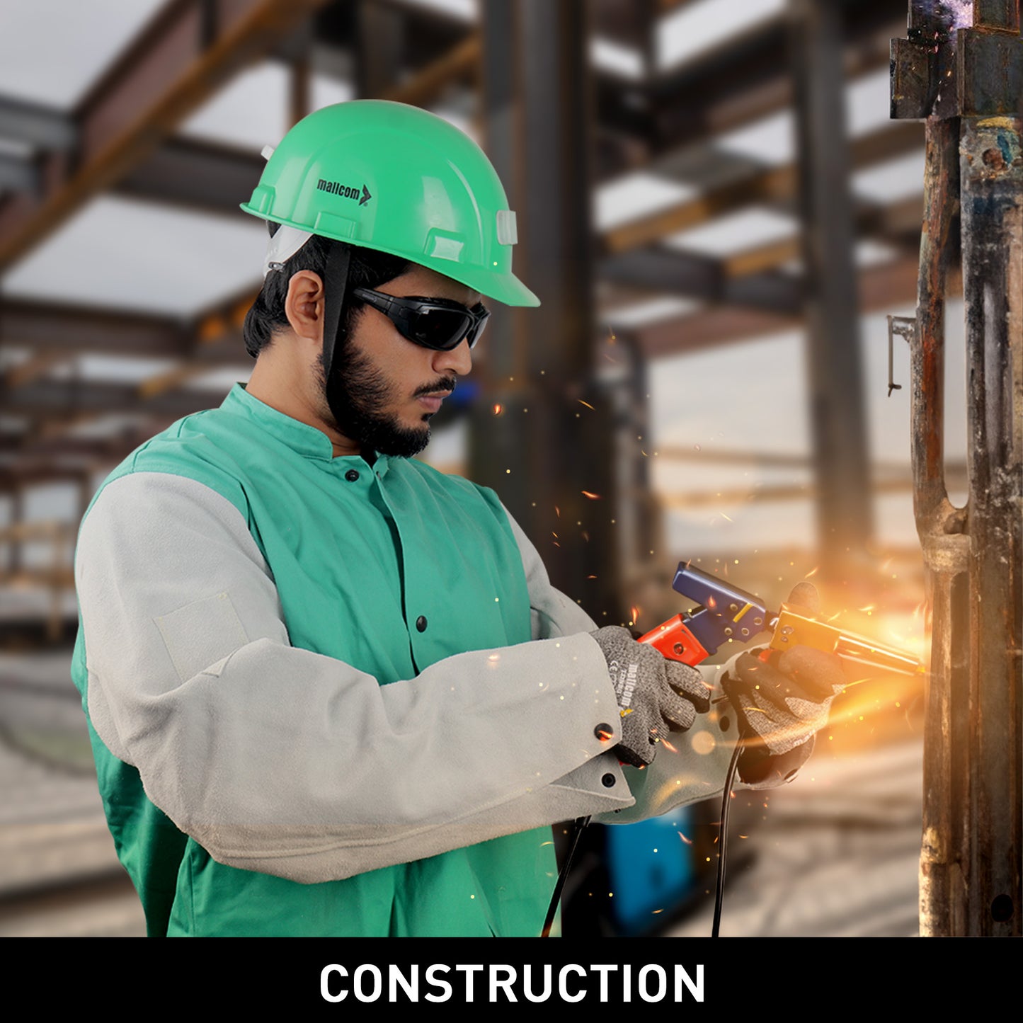 Mallcom Avior interchangeable lens safety goggles with UV-resistant industrial eye protection.
