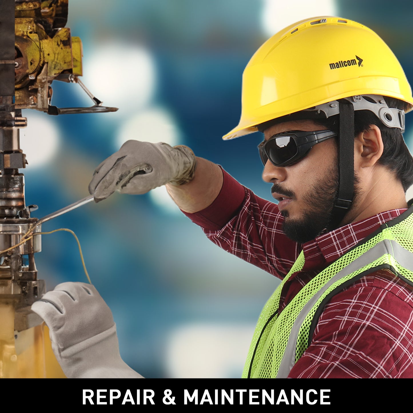 Mallcom Avior goggles used in construction and industrial environments