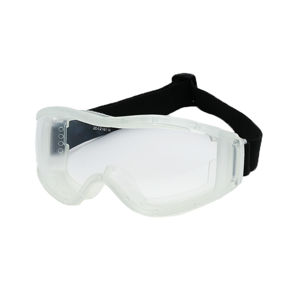 Mallcom Cirrus UV protection safety goggles with clear polycarbonate lens and flexible PVC frame — EN 166 certified