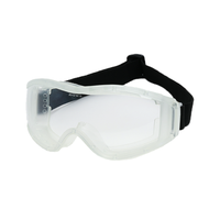 Mallcom Cirrus UV protection safety goggles with clear polycarbonate lens and flexible PVC frame — EN 166 certified