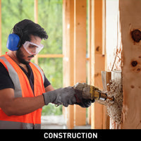Mallcom Cirrus safety goggles with a clear polycarbonate construction and a black PVC frame.