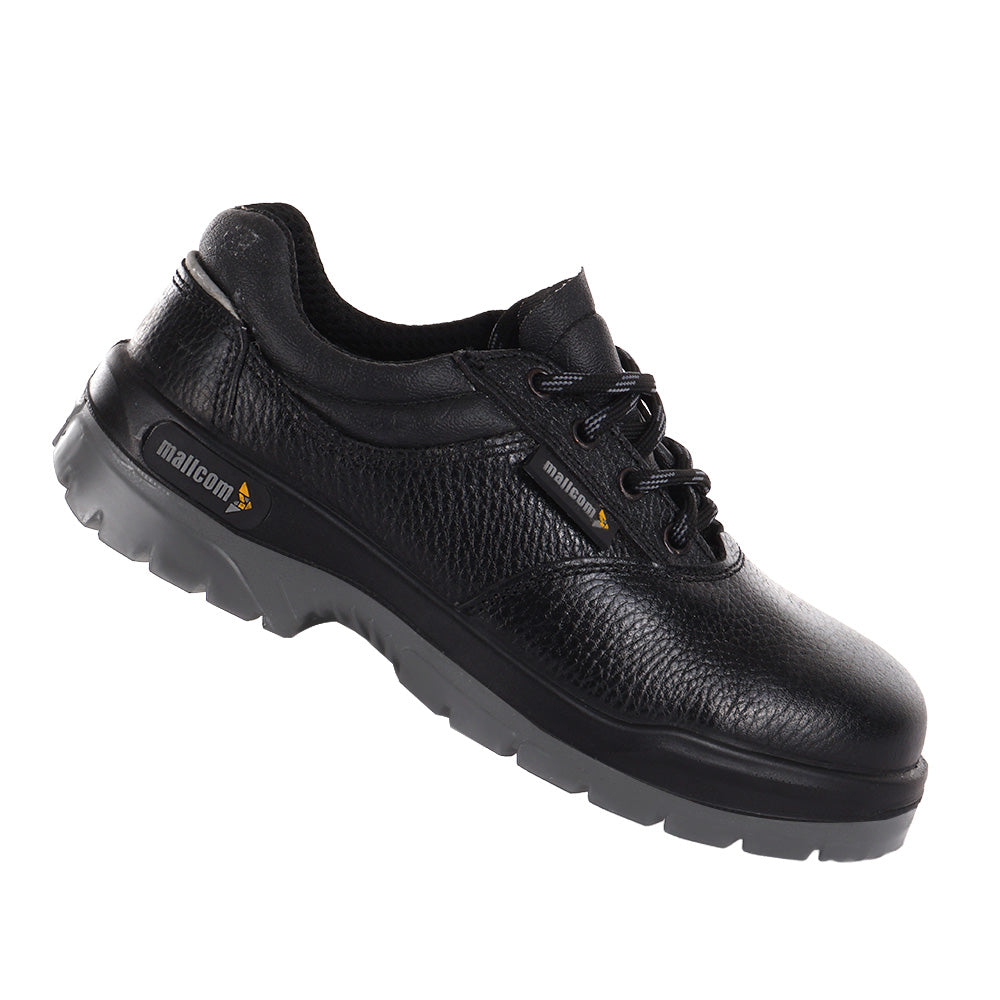 Right-side view of Civet brown high ankle safety boots with lace-up design and durable outsole.