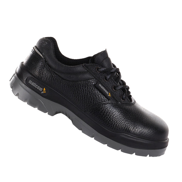 Right-side view of Civet brown high ankle safety boots with lace-up design and durable outsole.