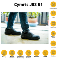 Cymric safety shoes used in cleanroom, pharmaceutical, healthcare, and manufacturing environments.
