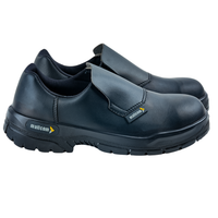Pair of Cymric safety shoes with slip-on design and durable PU sole.