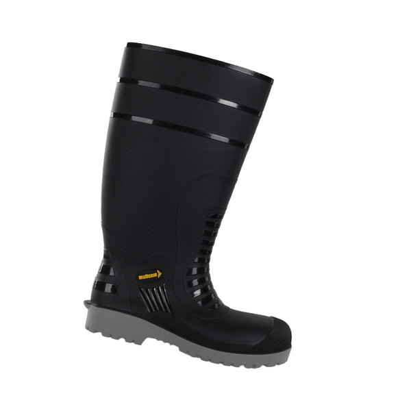DALFON Composite Toe PVC Rain Safety Boots I Slip Resistant Waterproof Impact Resistant Work Boots I Industrial Use