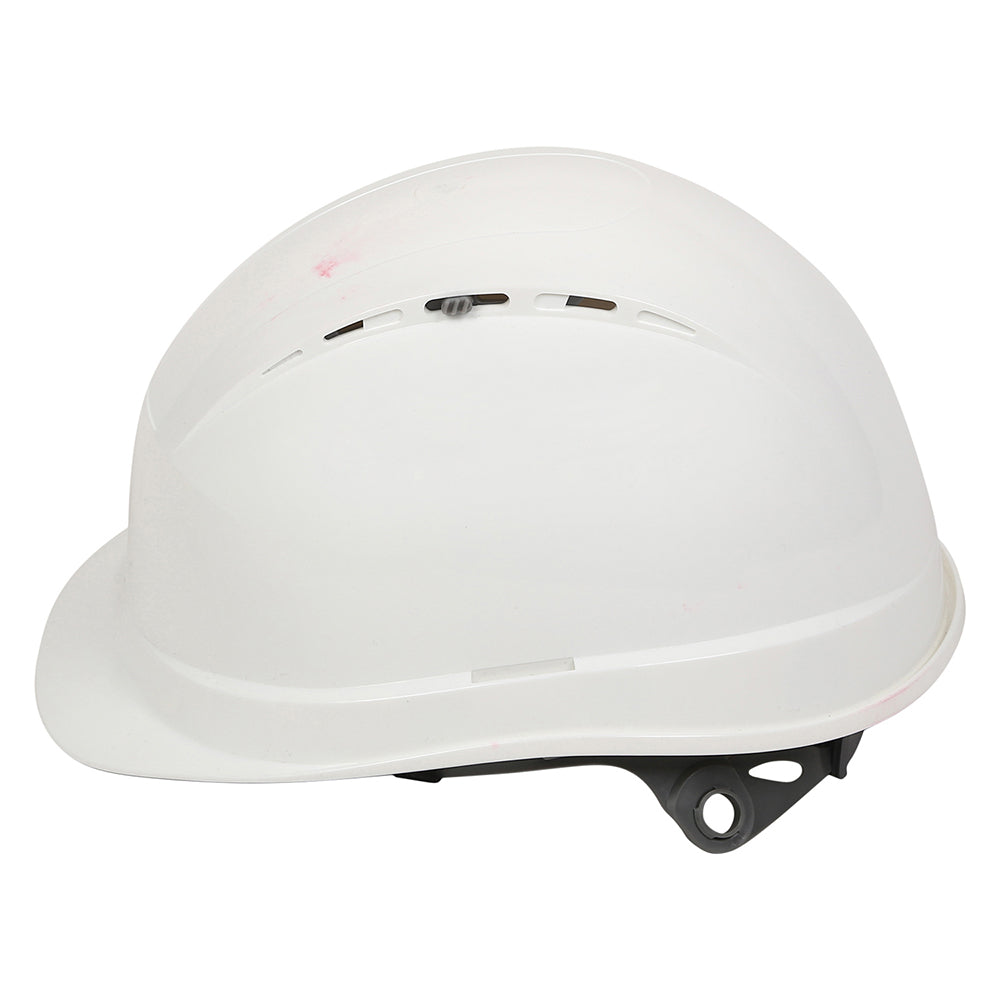 Ventilation slots on the Diamond XIII safety helmet for improved airflow and wearer comfort.