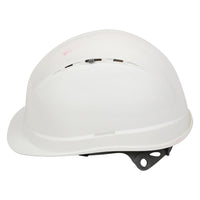 Ventilation slots on the Diamond XIII safety helmet for improved airflow and wearer comfort.