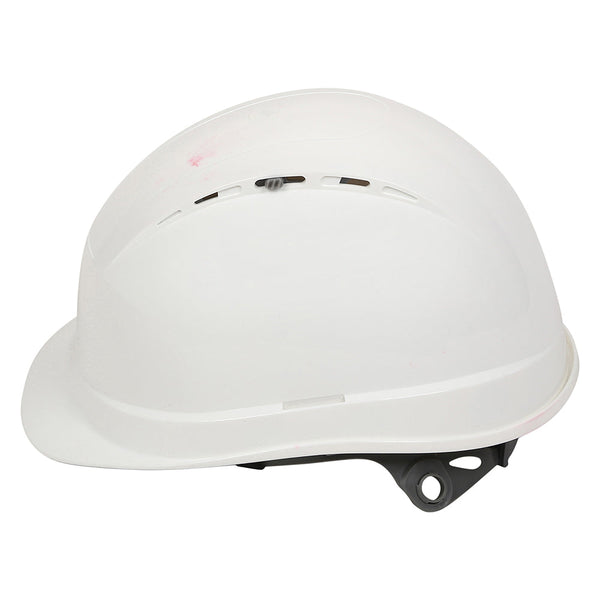 Ventilation slots on the Diamond XIII safety helmet for improved airflow and wearer comfort.