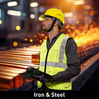 Diamond XIII yellow safety helmet suitable for iron and steel industry applications requiring dependable head protection.