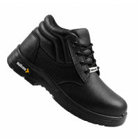 Docker S1 EN ISO Certified High Ankle Safety Shoes | Steel Toe PU Sole I Anti-Static Industrial Work Shoes