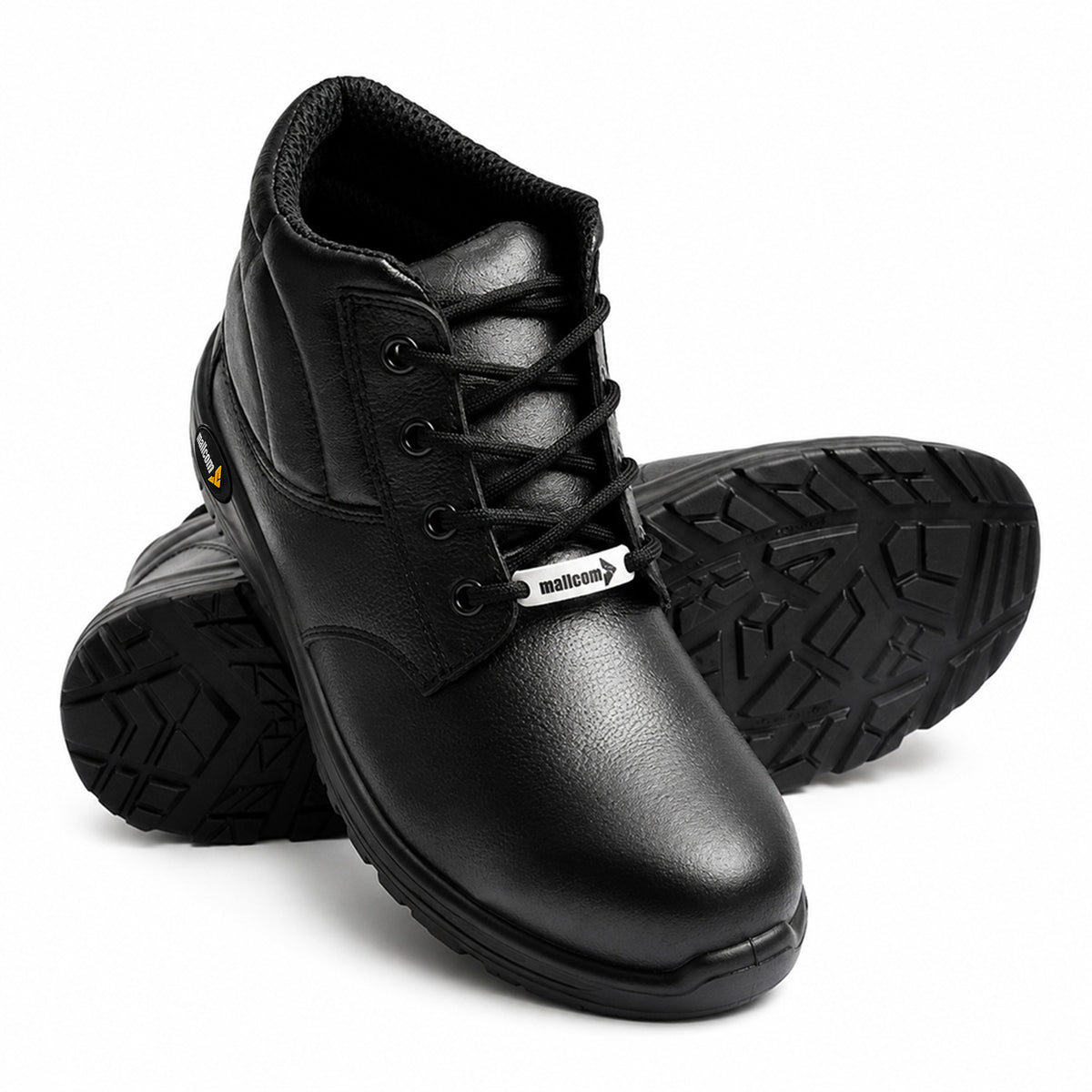 Docker S1 EN ISO Certified High Ankle Safety Shoes | Steel Toe PU Sole I Anti-Static Industrial Work Shoes