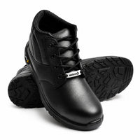 Docker S1 EN ISO Certified High Ankle Safety Shoes | Steel Toe PU Sole I Anti-Static Industrial Work Shoes