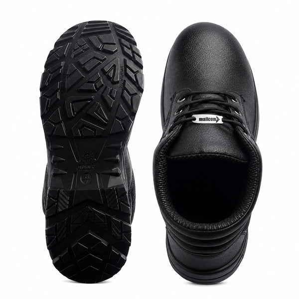Docker S1 EN ISO Certified High Ankle Safety Shoes | Steel Toe PU Sole I Anti-Static Industrial Work Shoes