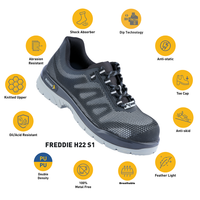 Freddie H22 safety shoes with highlighted safety, comfort, and lightweight performance feature.