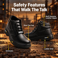 Docker S1 High Ankle Safety Boots | Steel Toe | Antistatic PU Sole
