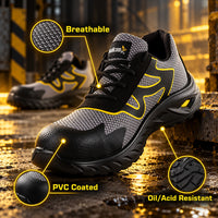 FELIX S02 Aluminium Toe Safety Shoes | Antistatic Knitted Upper | Oil Resistant