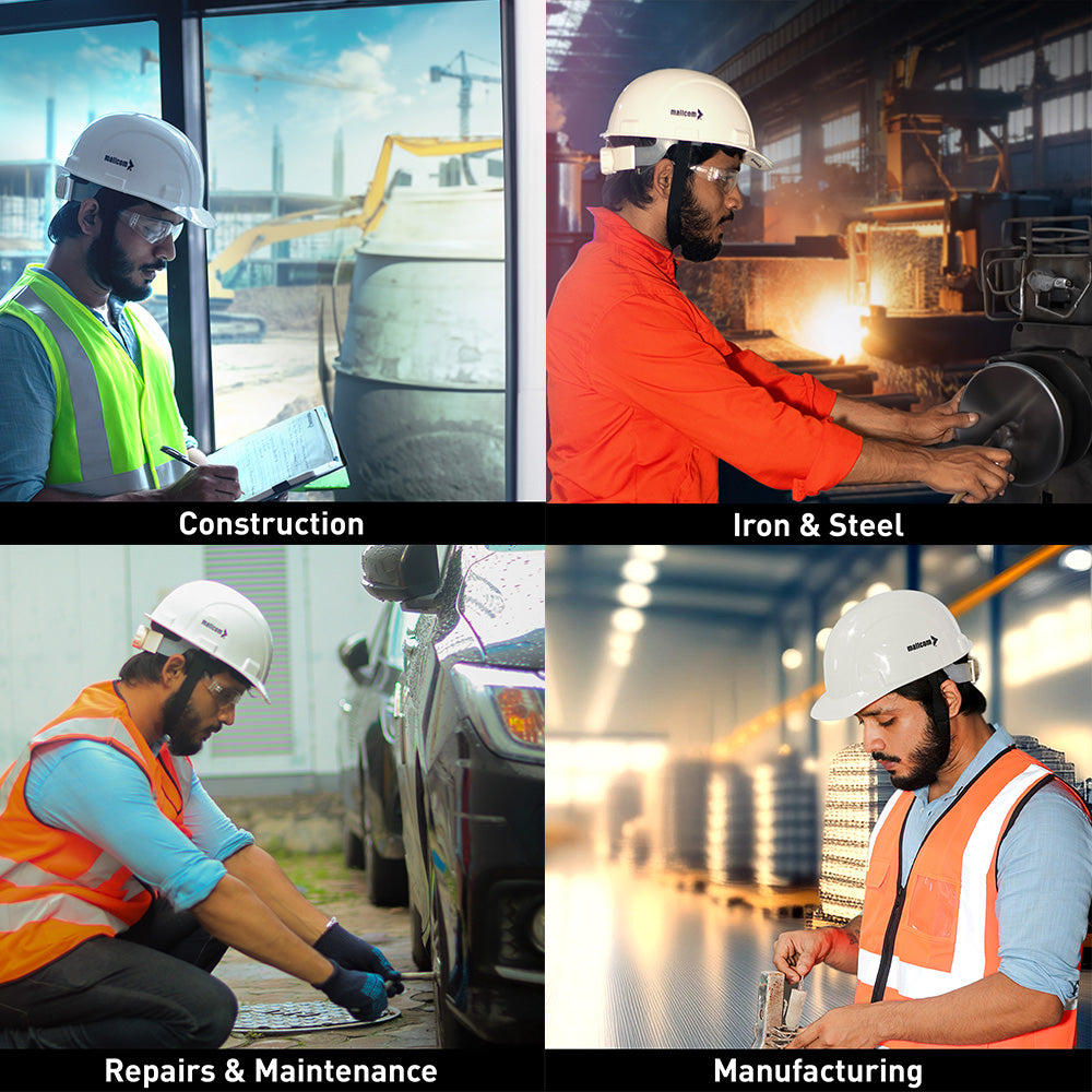 Jasper II white safety helmet suitable for industrial work environments requiring dependable head protection.