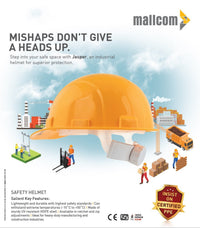 Jasper II yellow safety helmet compliant with PPE Regulation 2016/425 Category II requirements.