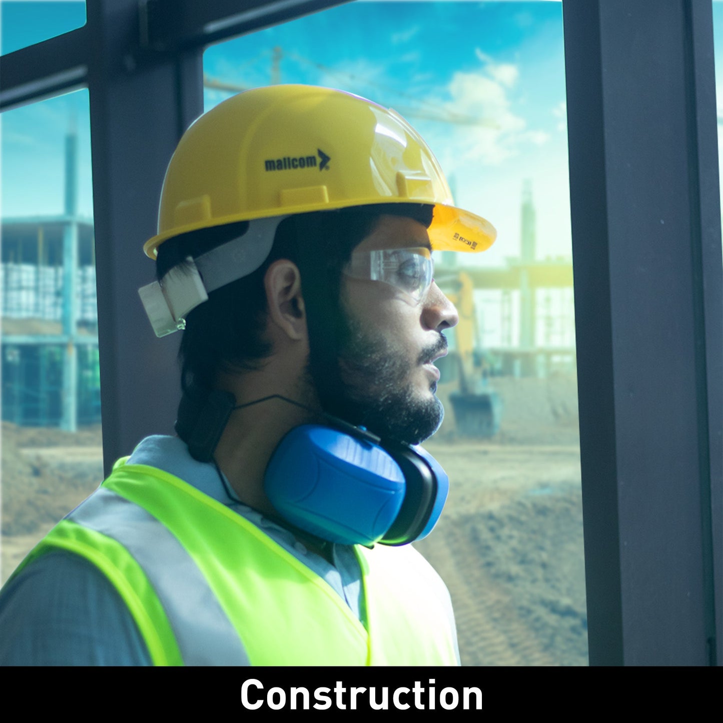 Jasper II yellow safety helmet suitable for construction sites requiring reliable head protection.