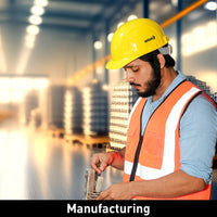 Jasper II yellow safety helmet suitable for manufacturing environments requiring reliable head protection.